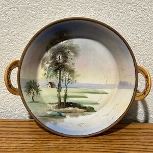 Vintage Nippon Hand-Painted Decorative Bowl